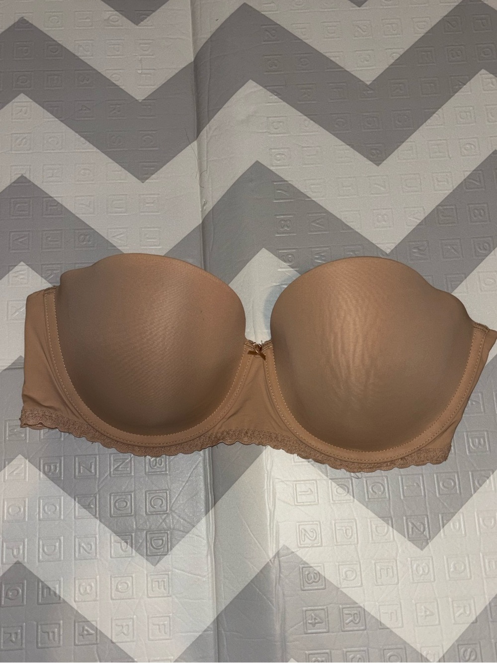 AERIE Strapless Nude T-shirt Bra with Light Padding 34DD